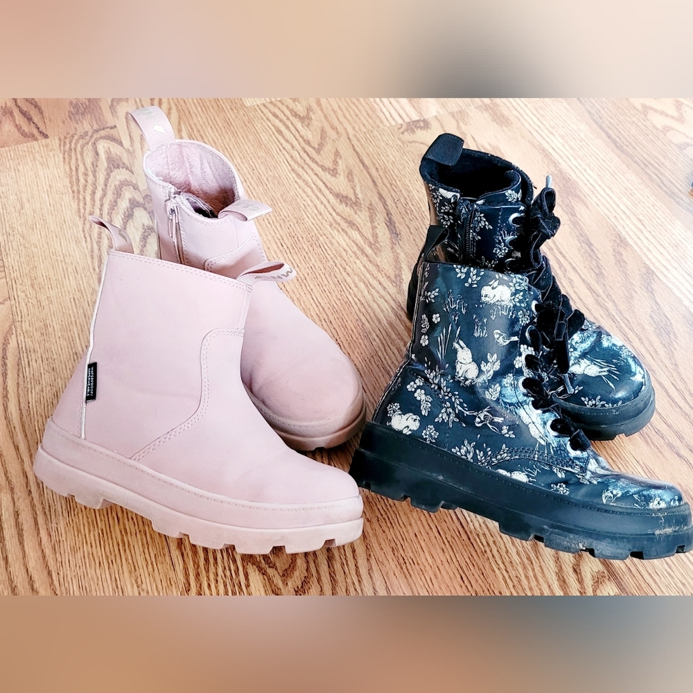 2 Pairs H&M Boots with a waterproof membrane to keep feet dry in snow and rain
